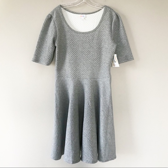 LuLaRoe Dresses & Skirts - Lularoe | Gray Quilted Nicole Dress XXL